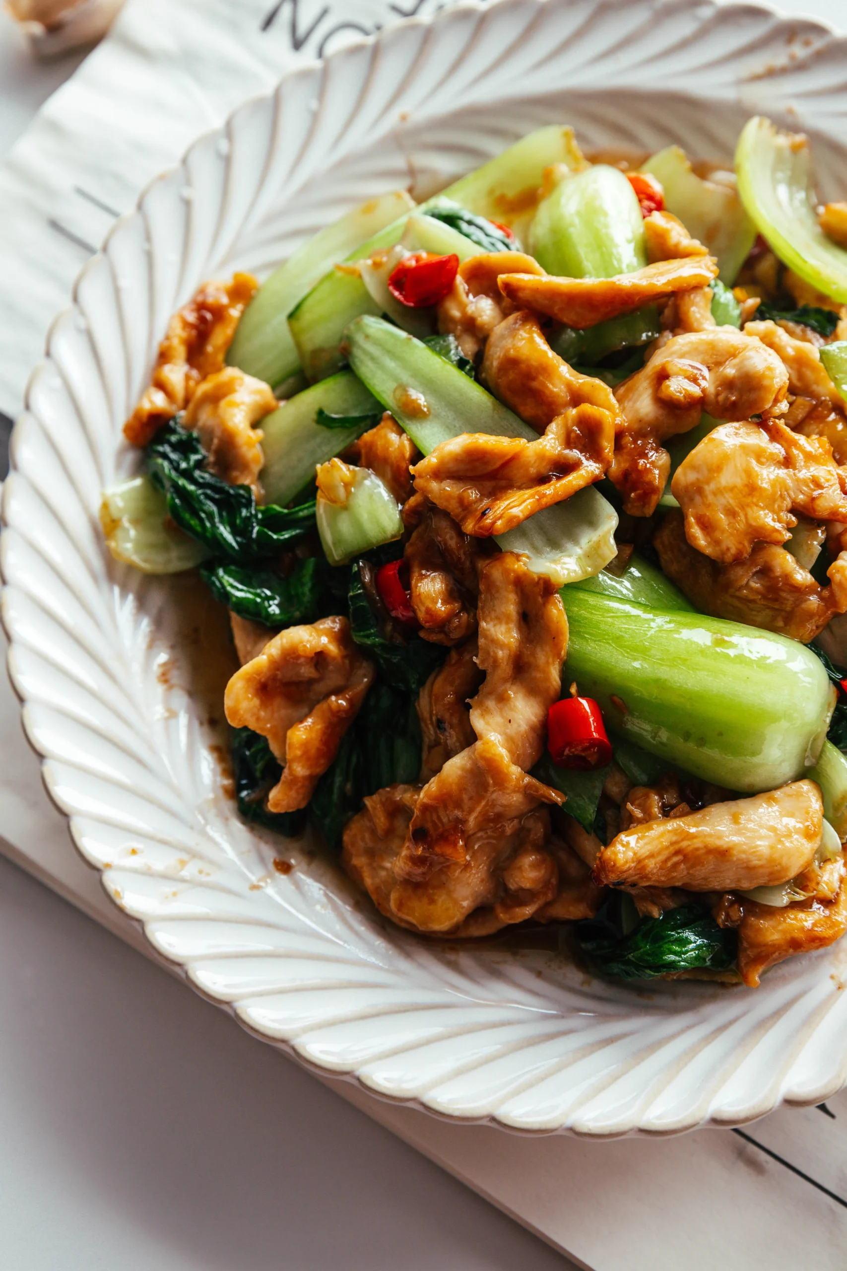 bok choy and chicken stir fry