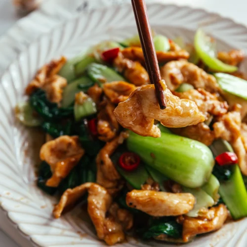 bok choy and chicken stir fry