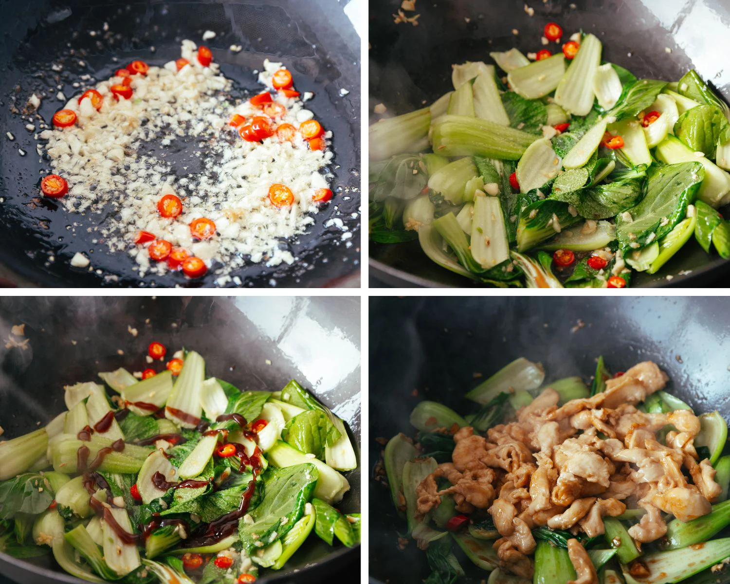 bok choy and chicken stir fry