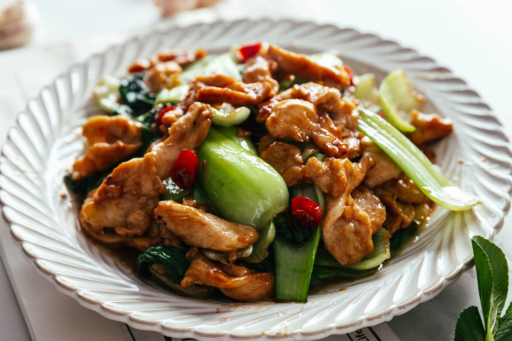 bok choy and chicken stir fry