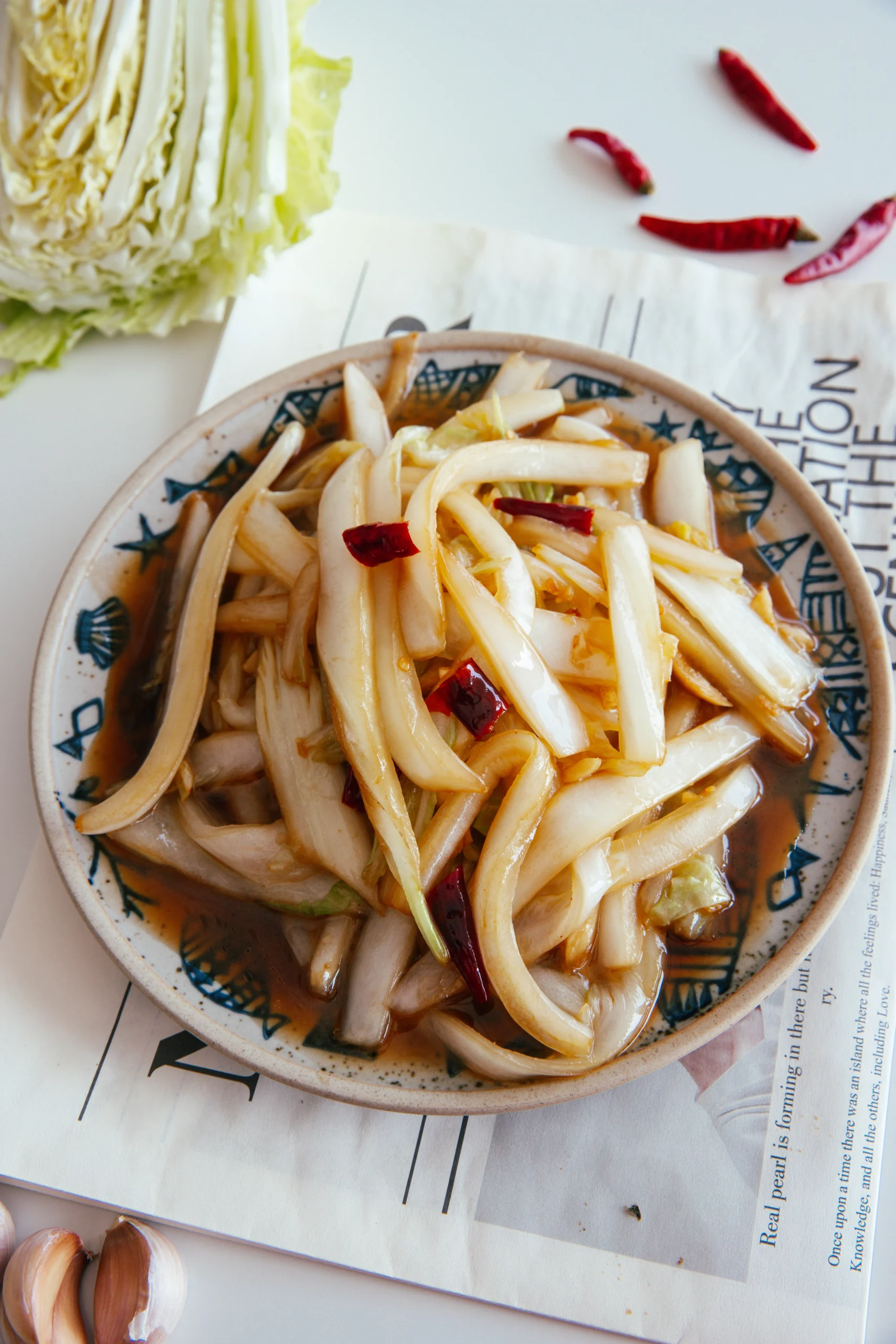 hot and sour napa cabbage