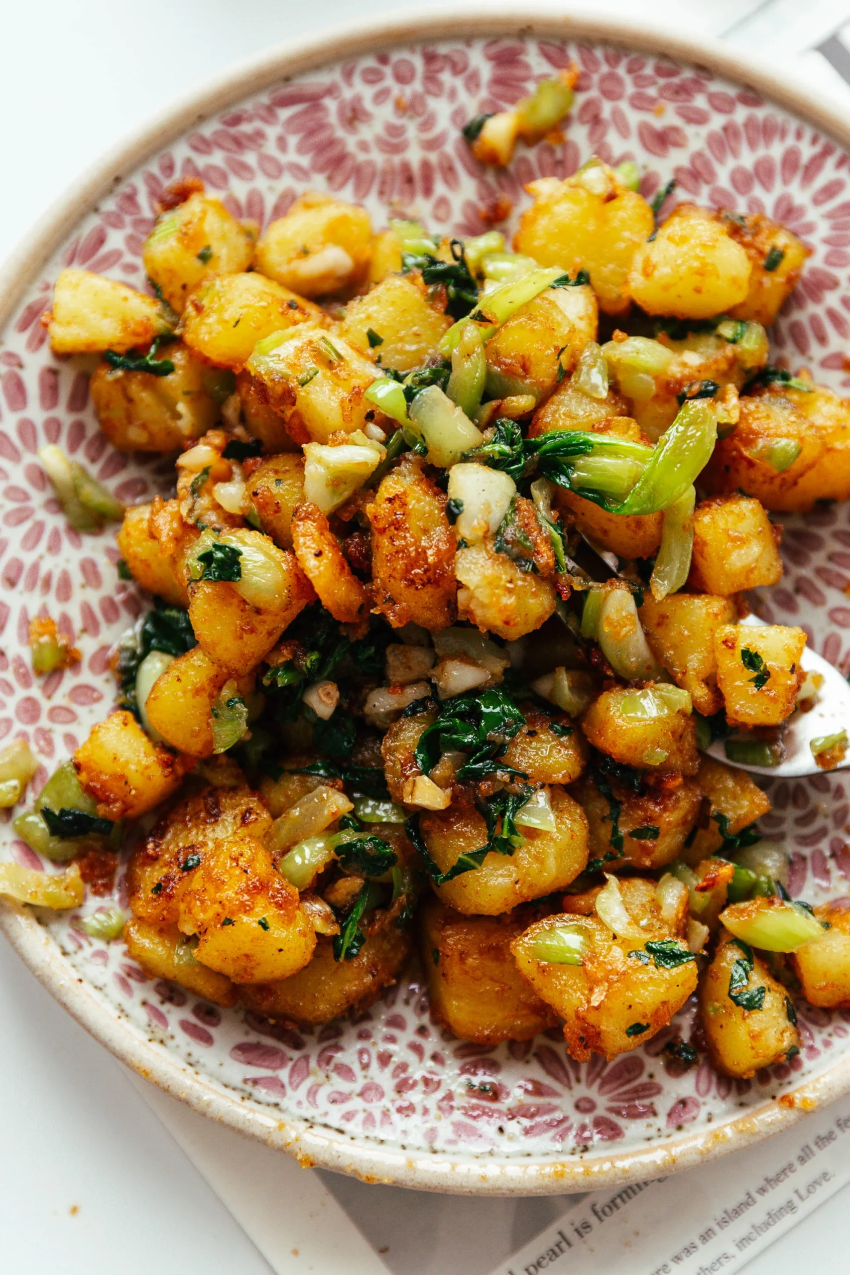 bok choy and crispy potatoes| chinasichuanfood.com