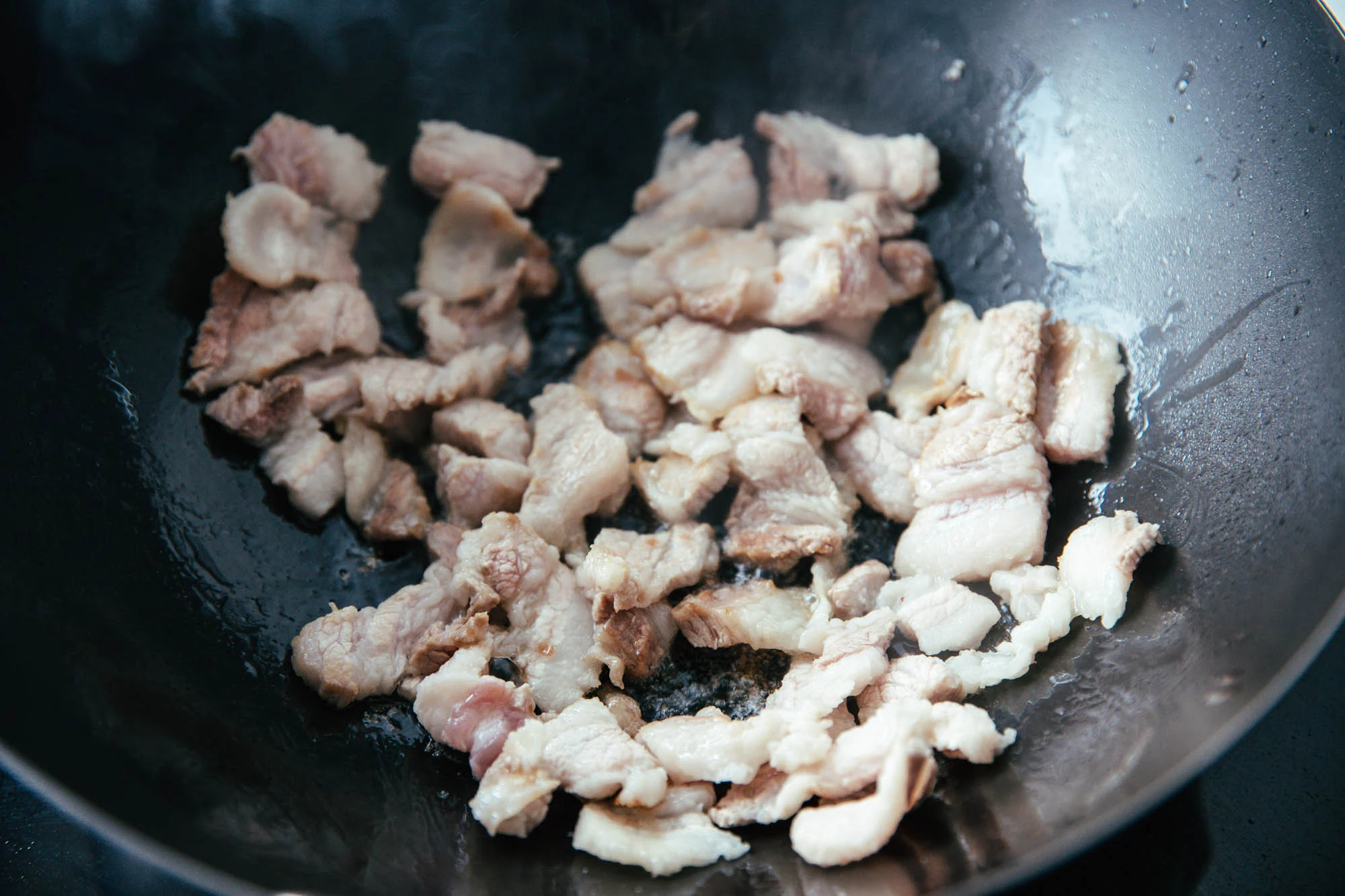 scallion and pork belly stir fry | chinasichuanfood.com