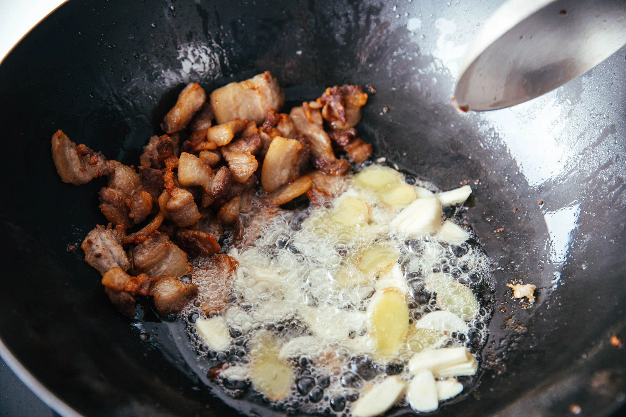 scallion and pork belly stir fry | chinasichuanfood.com