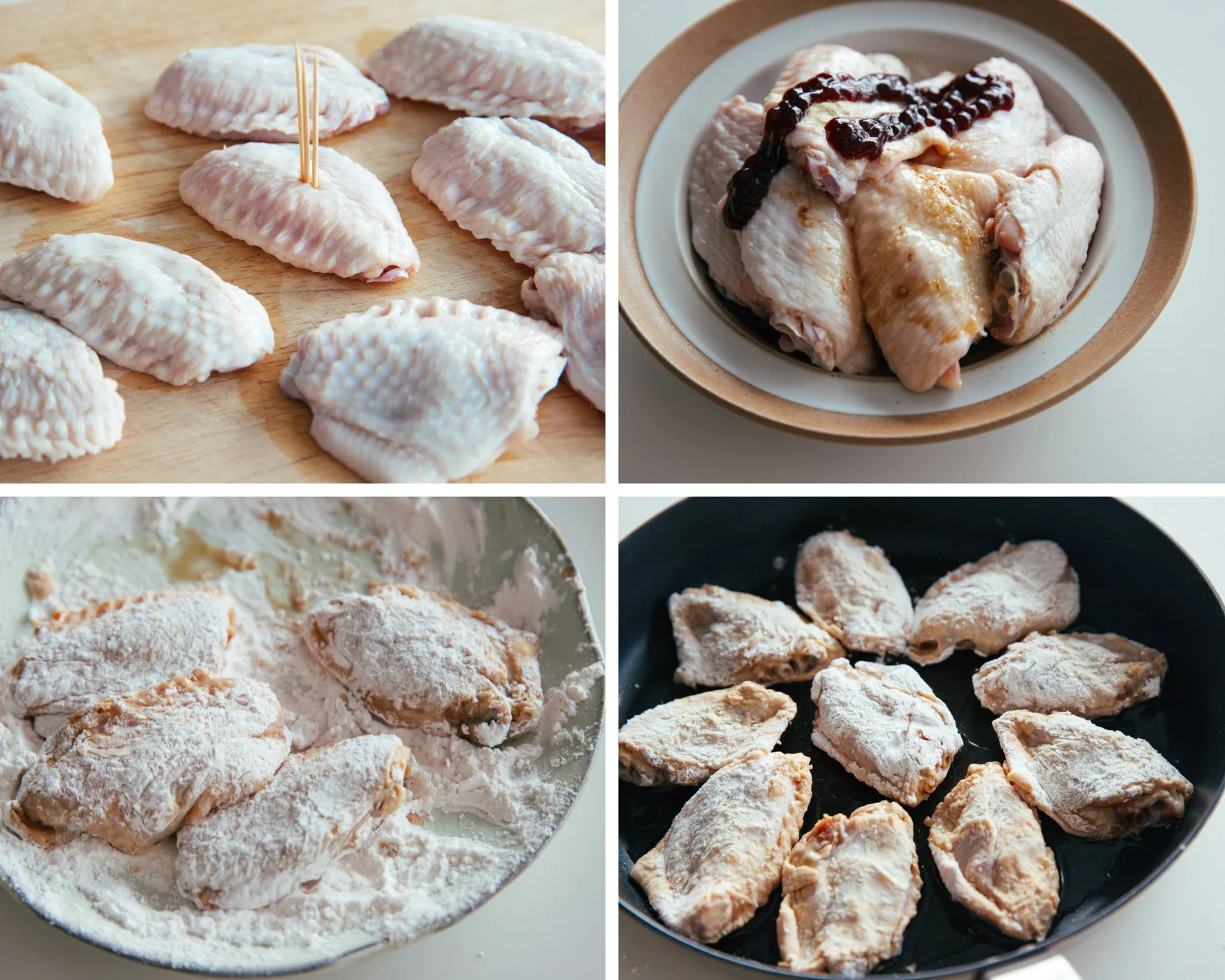 crispy chicken wings with salted egg yolk step 1