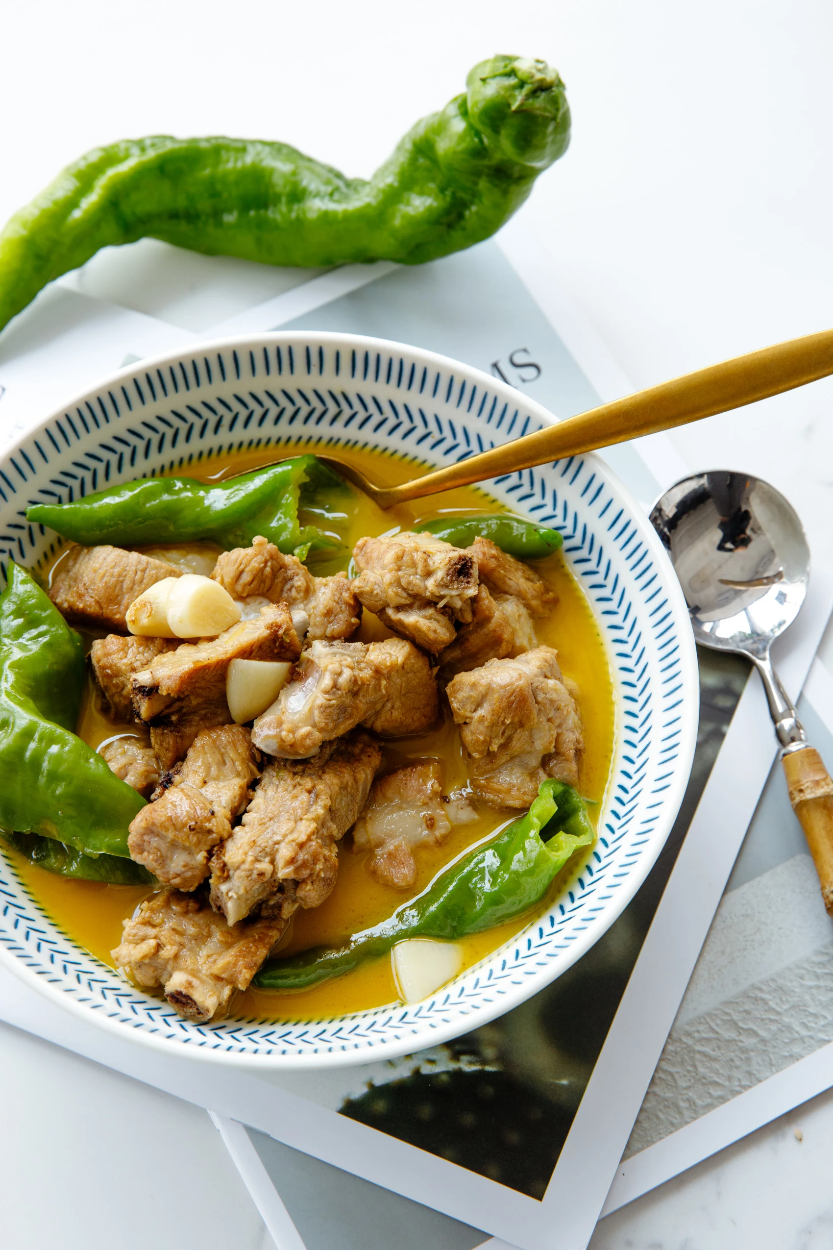 simmered ribs with peppers| chinasichuanfood.com