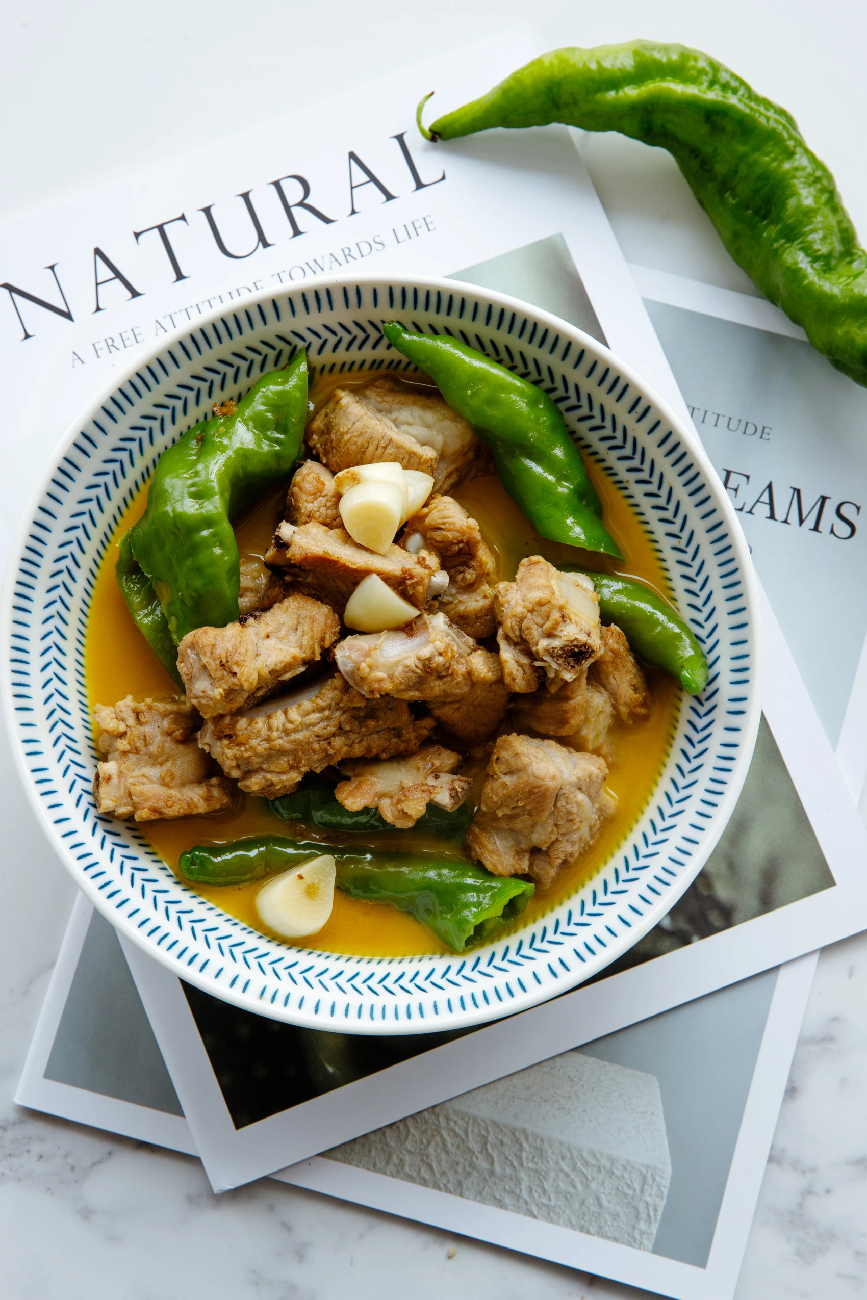 simmered ribs with peppers| chinasichuanfood.com