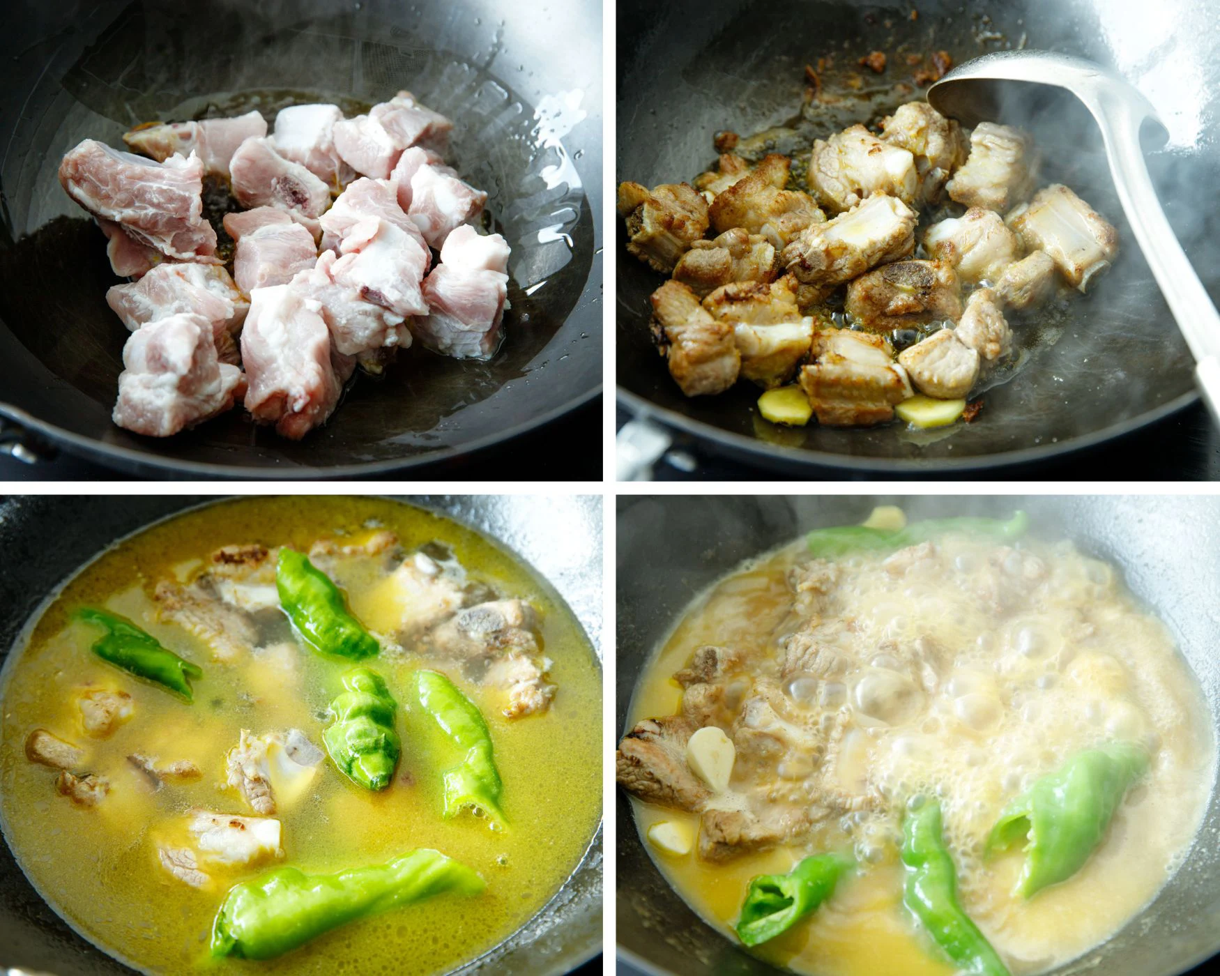 simmered ribs with peppers| chinasichuanfood.com