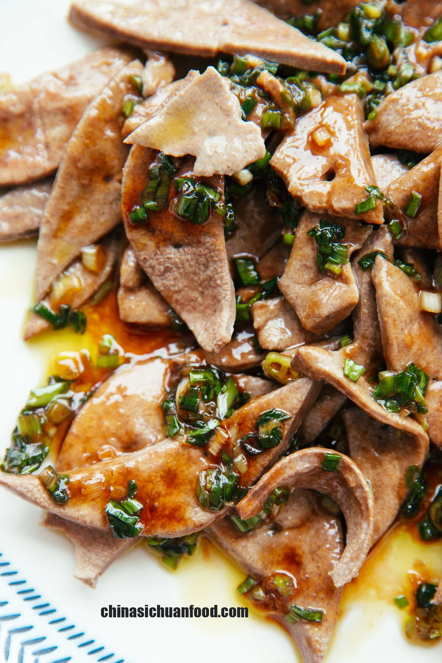 poached pork liver