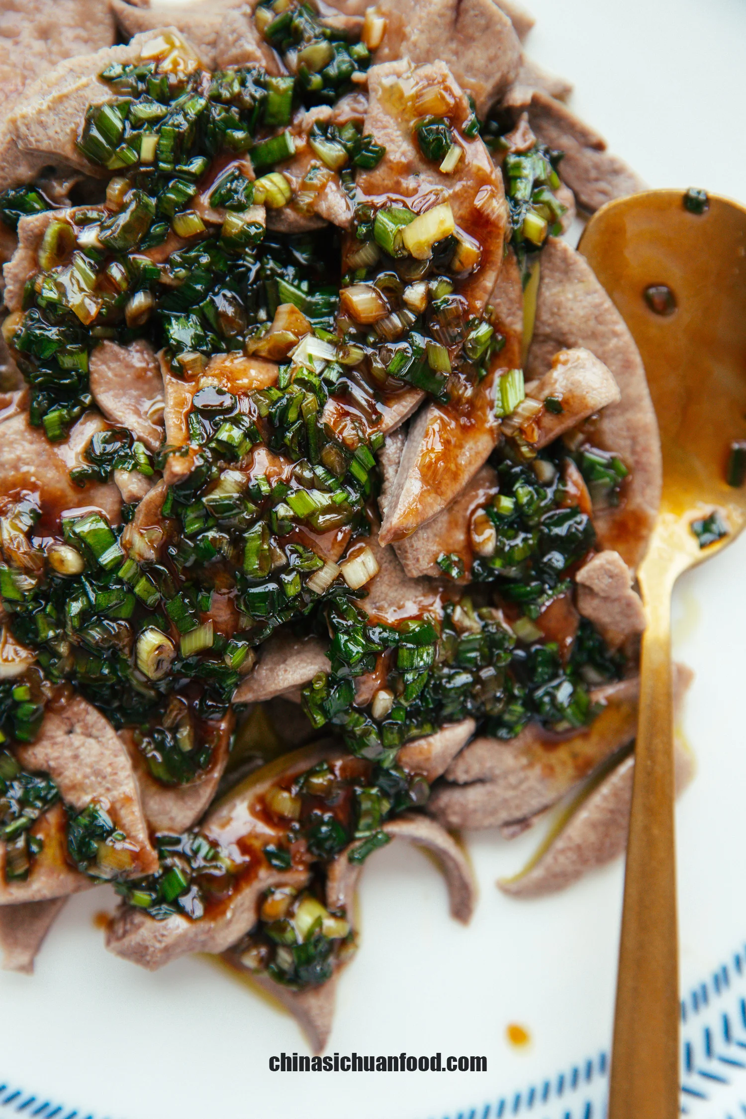 poached pork liver | chinasichuanfood