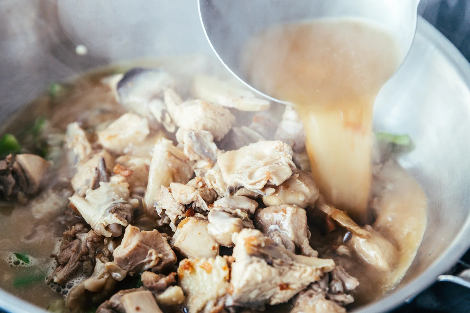 simmered chicken with peppers