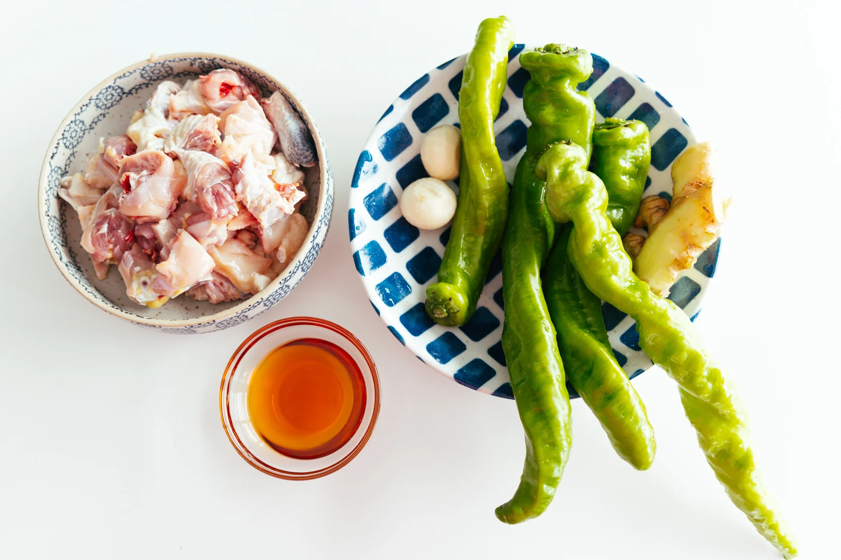 simmered chicken with peppers