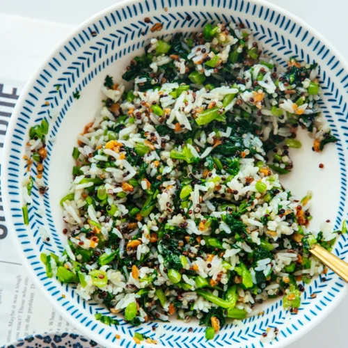 Yu Choy Vegetable rice |chinasichuanfood.com