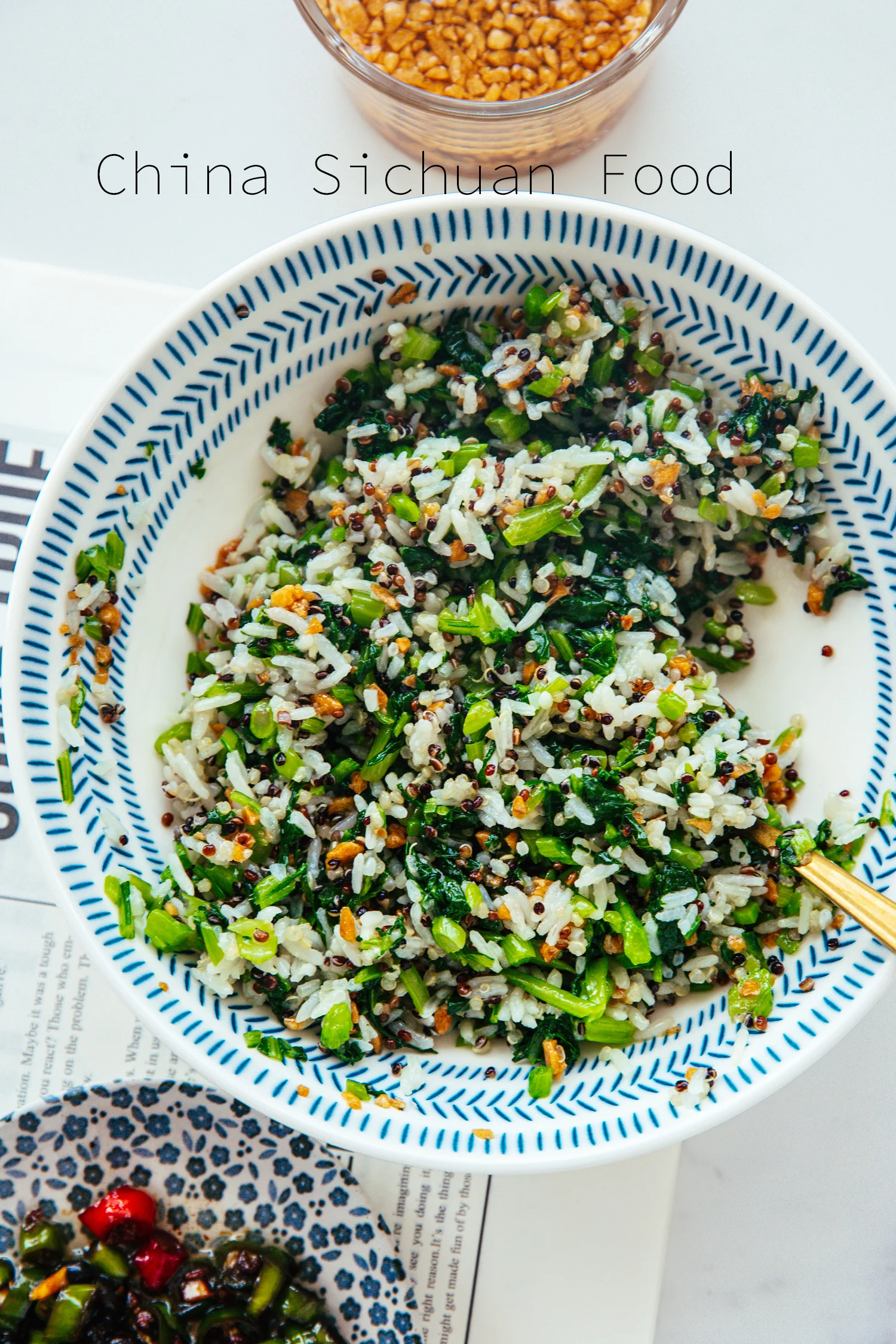 Yu Choy Vegetable rice |chinasichuanfood.com