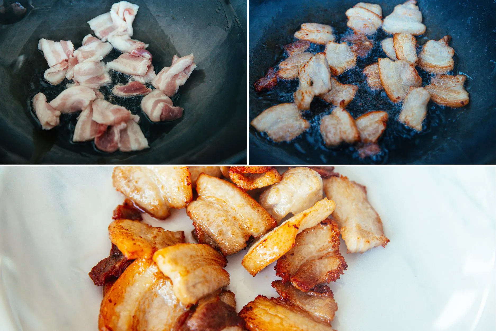 yu choy and pork belly stir fry step1.webp
