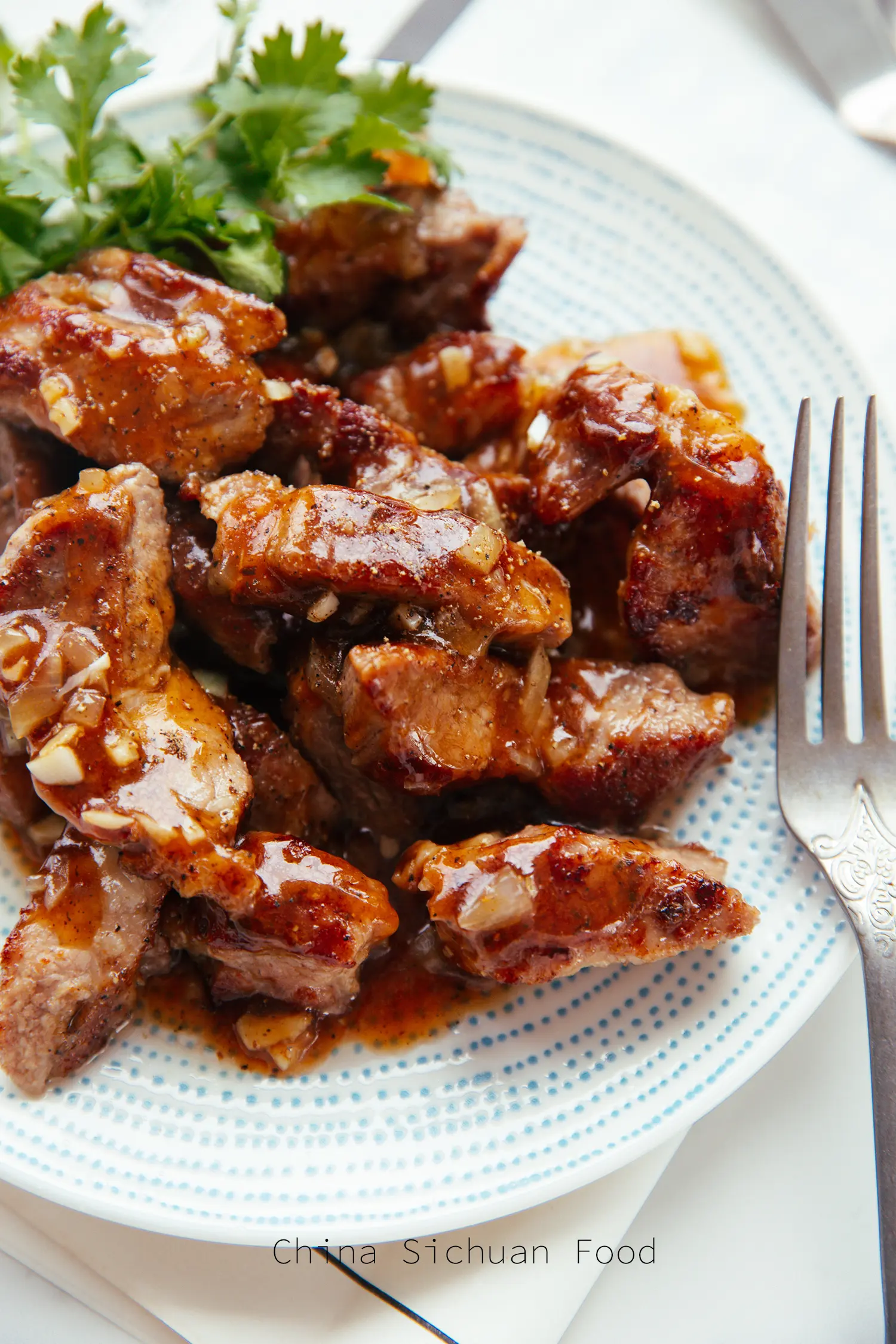 Black Pepper Sauce Pork Chop- China Sichuan Food